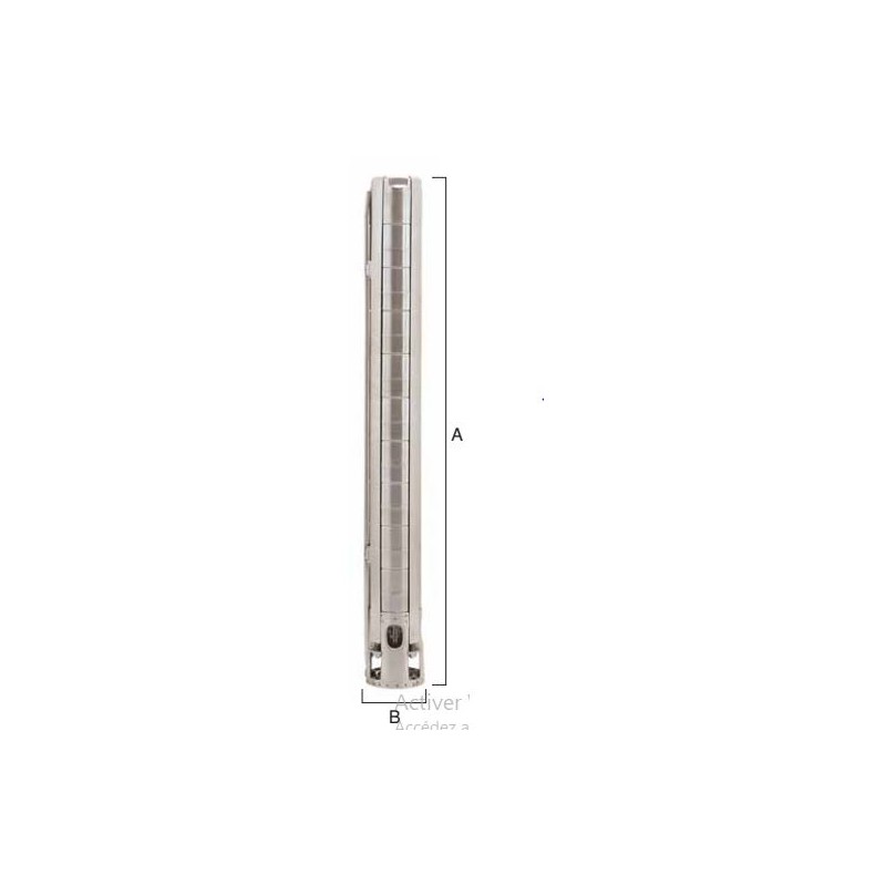PARTIE HYDROLIQUE 40 CV 6" INOX KURLAR 17 TURBINES