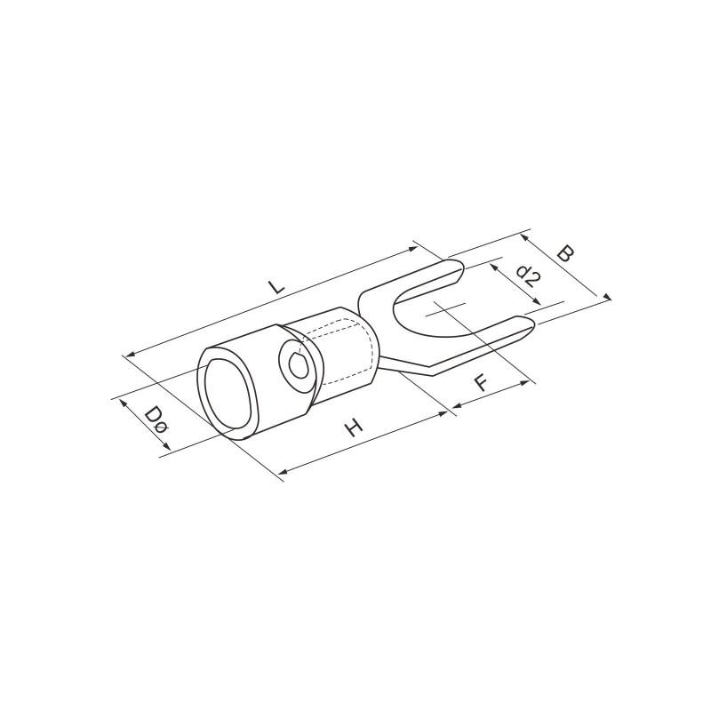 Cosse À Fourche Isolée SV1.25-3 TOSUN